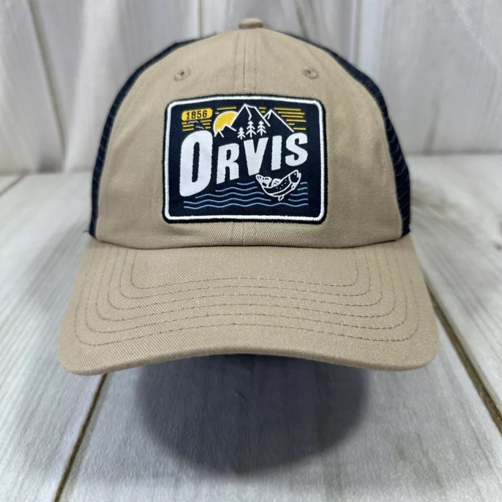 Orvis Mesh Trucker Hat adjustable.
